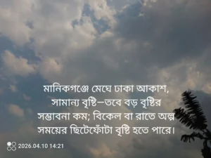 মানিকগঞ্জের আকাশে মেঘের আধিপত্য 