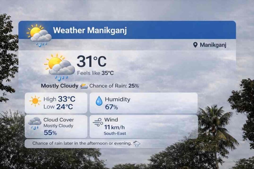 মানিকগঞ্জের আকাশ মেঘলা অবস্থার আপডেট