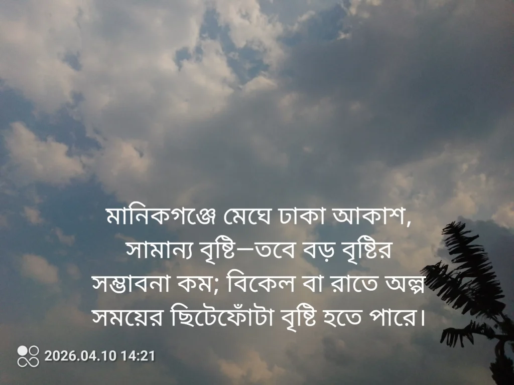 মানিকগঞ্জের আকাশে মেঘের আধিপত্য